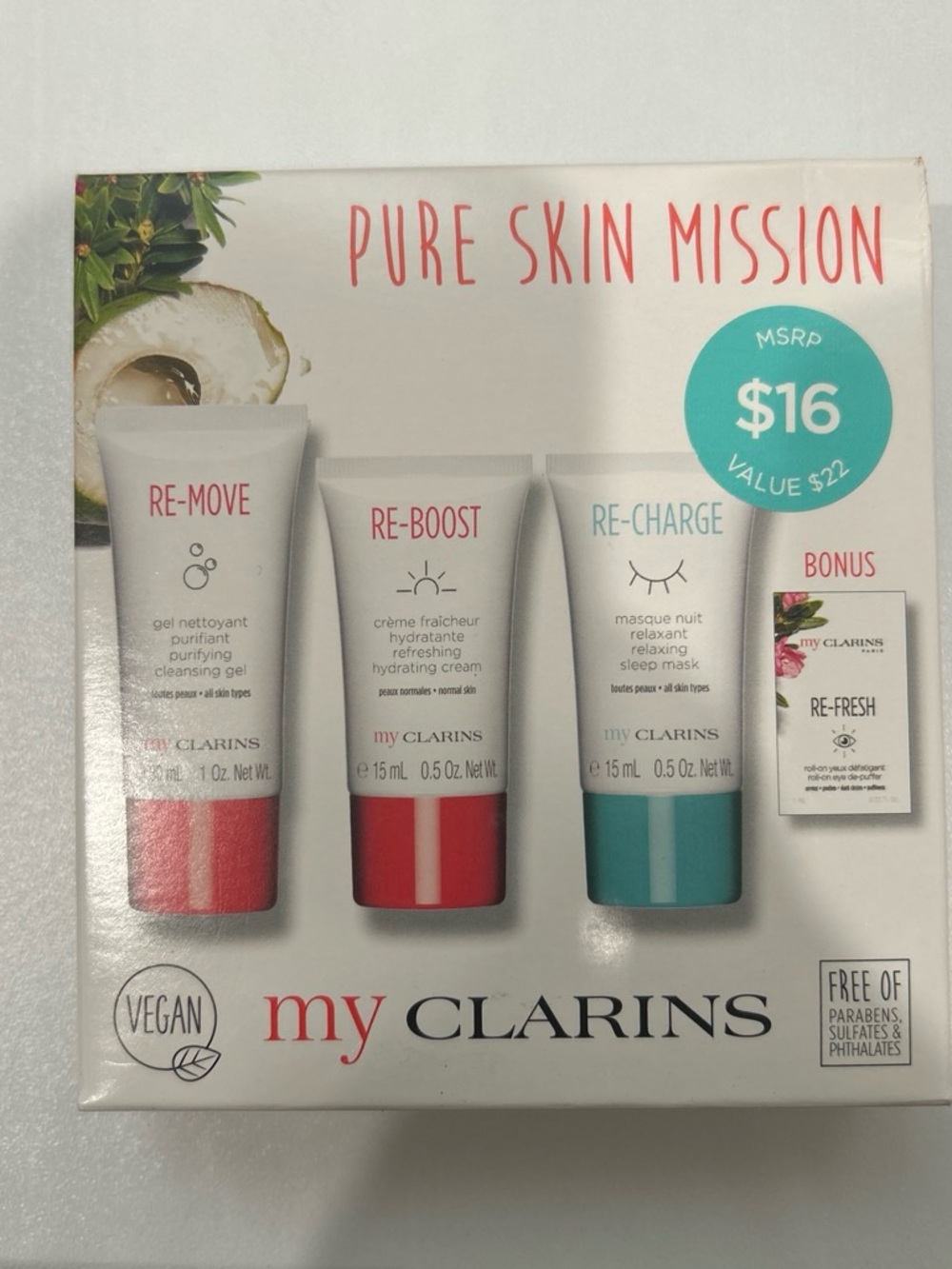 Clarins Pure Skin Mission Trio - Red & Teal Accents